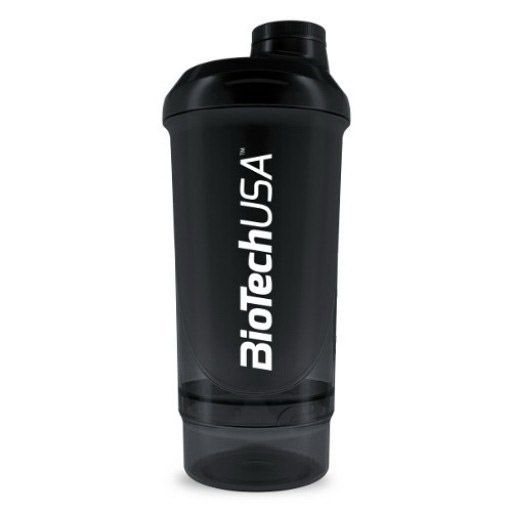 Shaker Wave + 2 in 1 (500 ml, black) 000011388 фото